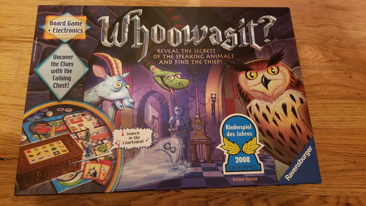 Whoowasit Board Game box